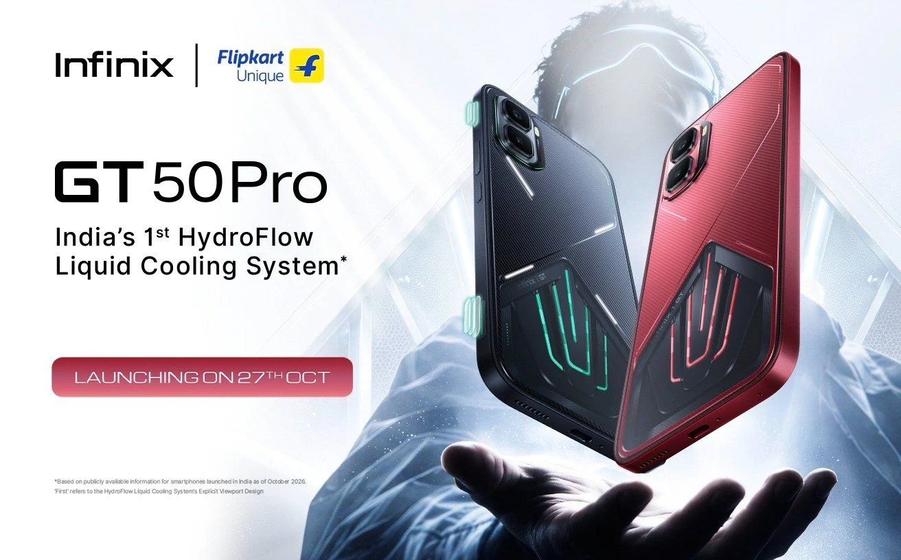 Infinix GT 50 Pro z widocznym chłodzeniem cieczą zadebiutuje 27 października w Indiach